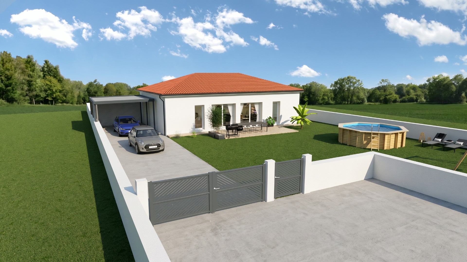 Maison et terrain constructible à Lagarde