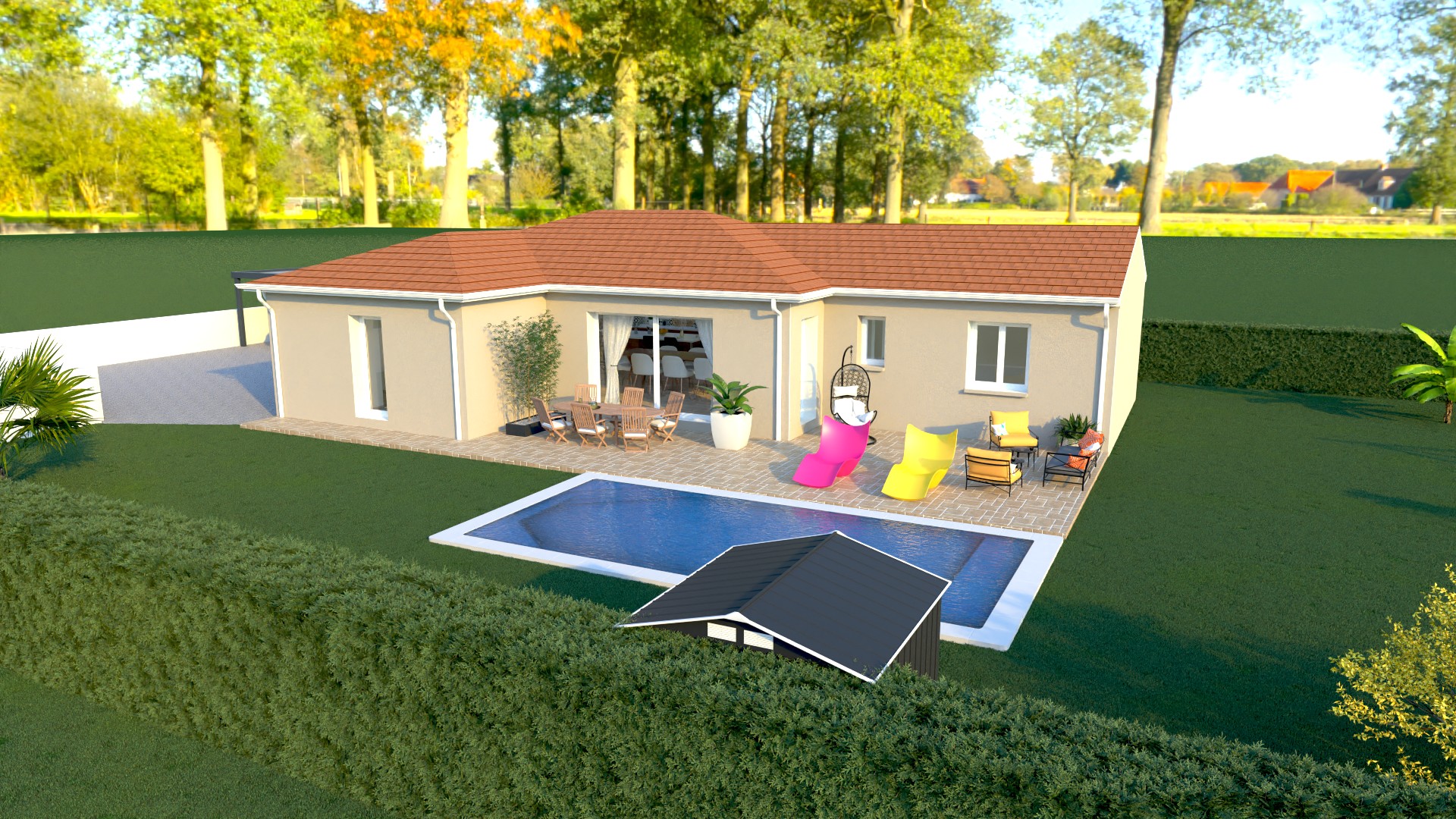 Maison et terrain constructible à Lagarde