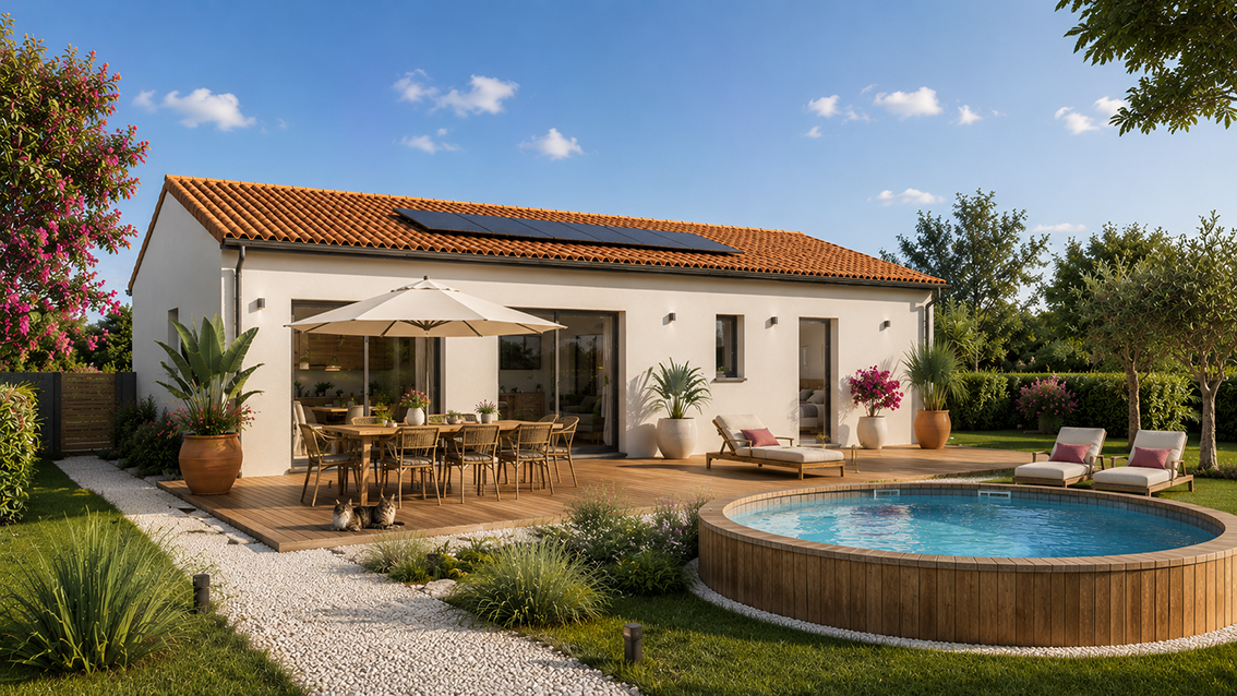 Maison et terrain constructible à Brach