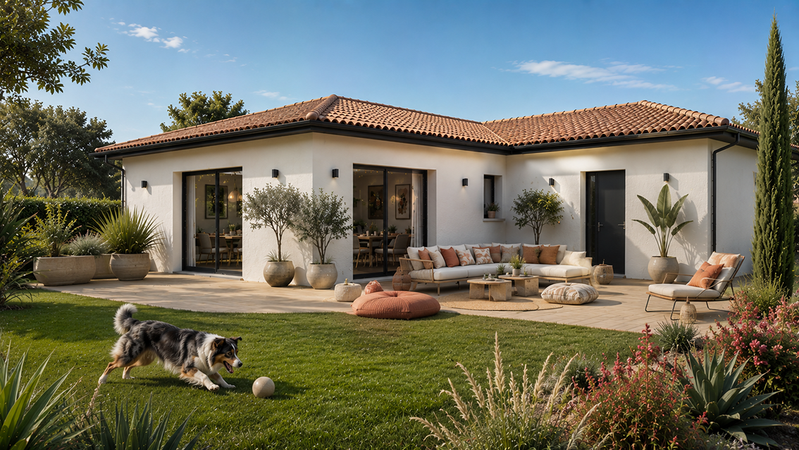 Maison et terrain constructible à Sigoulès