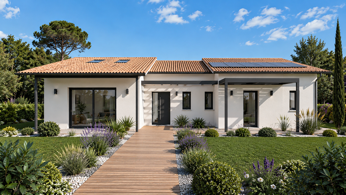 Terrain + maison à Coutras (33230) — photo 2