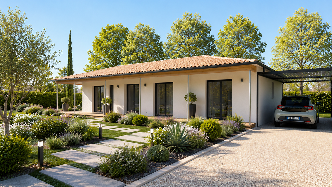 Maison et terrain constructible à Brach