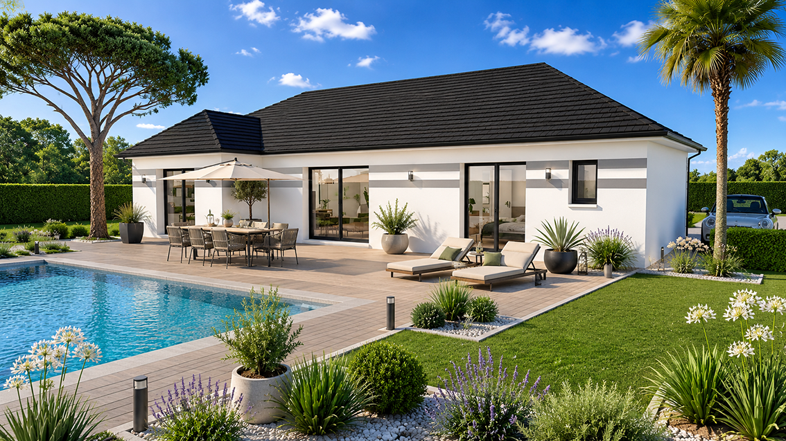 Maison et terrain constructible à Adé