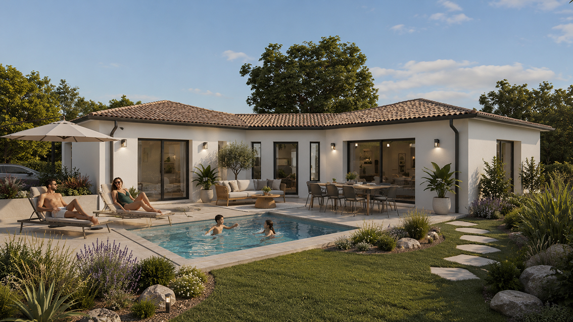 Maison et terrain constructible à Faux