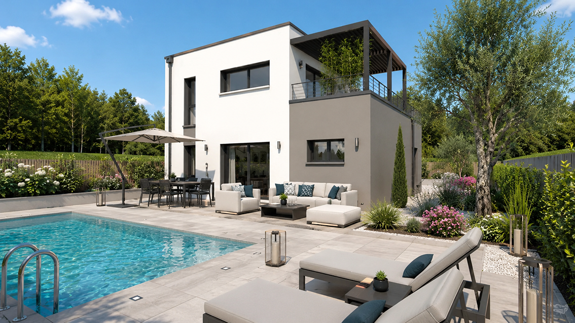 Maison et terrain constructible à Sainte-Eulalie