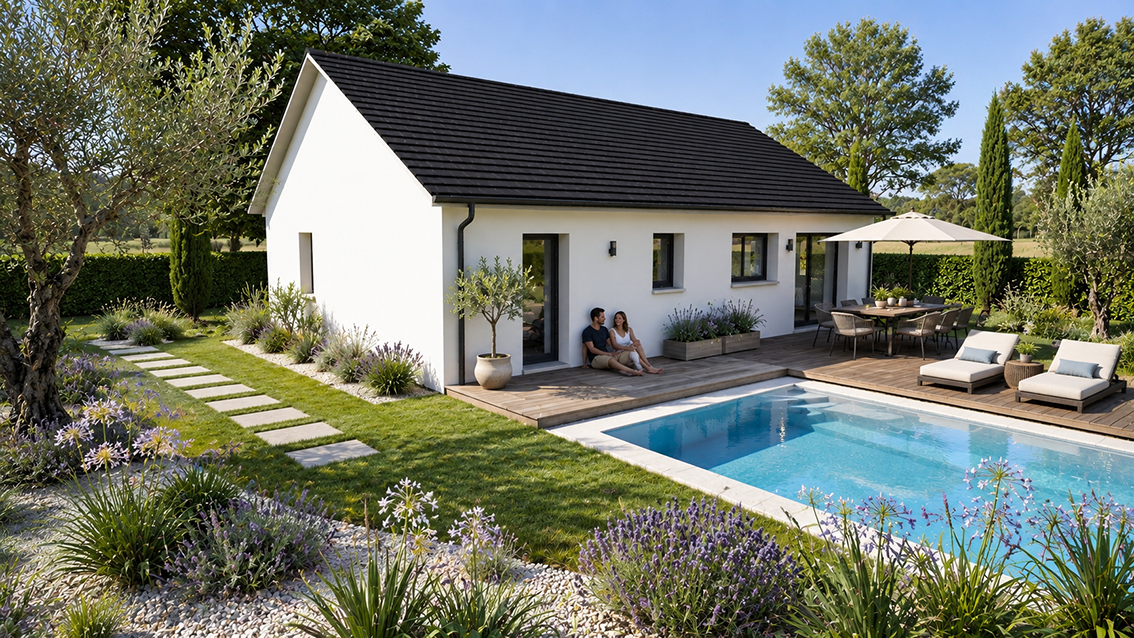 Maison et terrain constructible à Adé