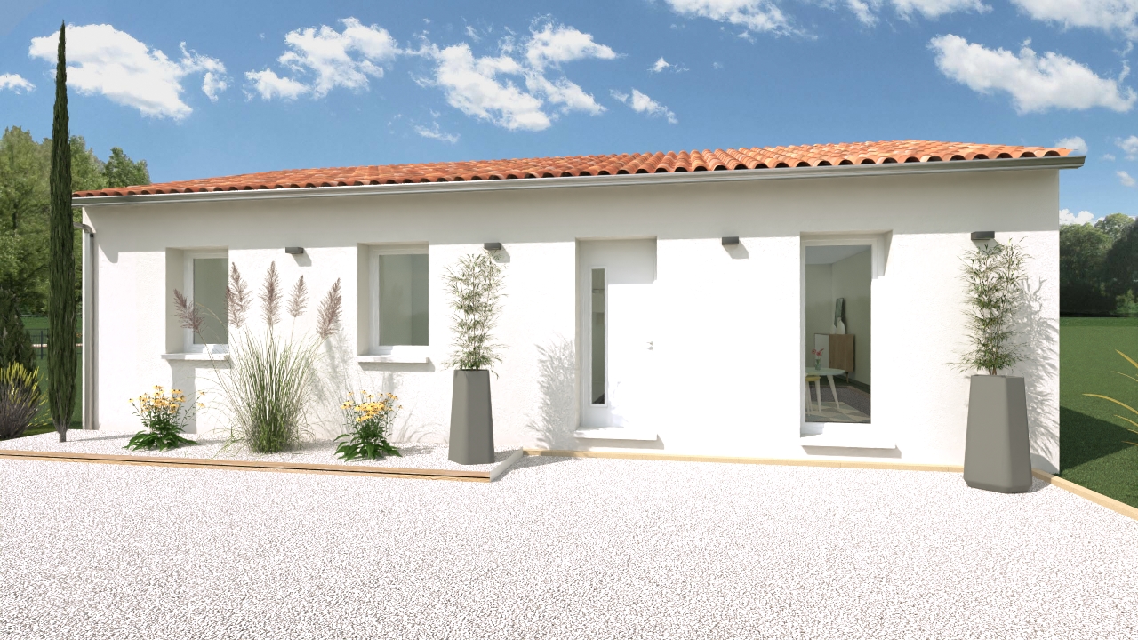 Maison et terrain constructible à Villegouge