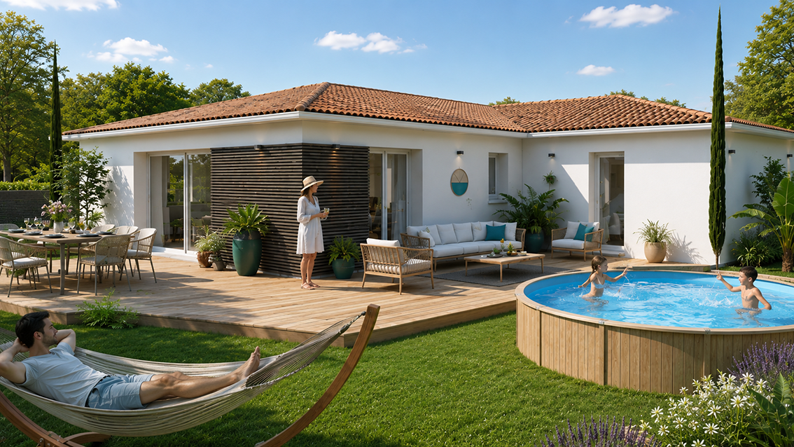 Maison et terrain constructible à Gamarde-les-Bains
