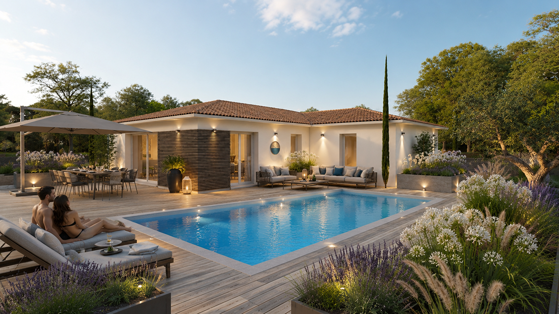 Maison et terrain constructible à Cauneille