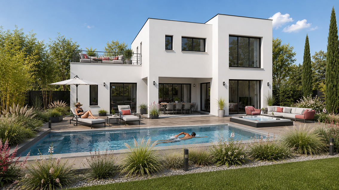 Terrain + maison à Pessac (33600) — photo 2