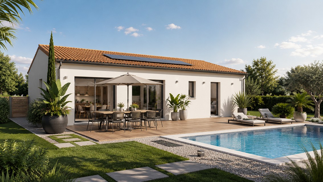 Maison et terrain constructible à Gourbera