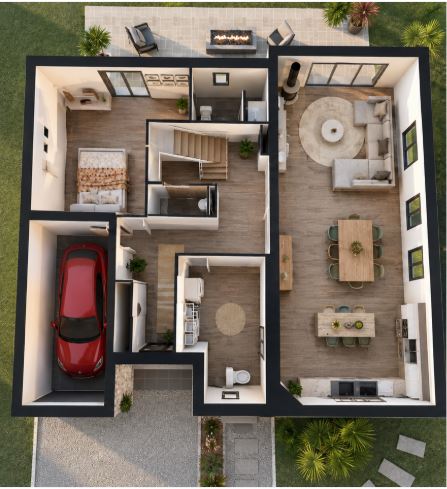 Terrain + maison à Mimizan (40200) — photo 3