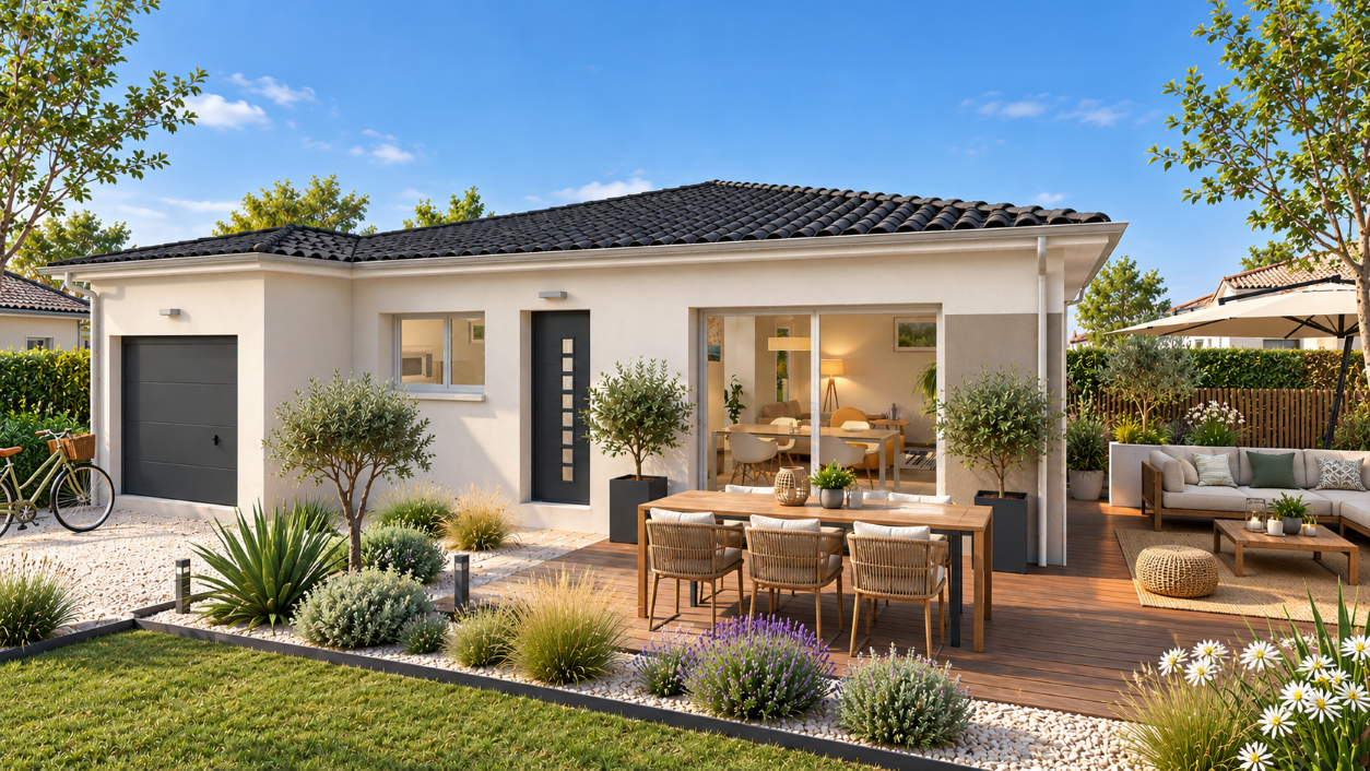 Terrain + maison à Biganos (33380) — photo 2
