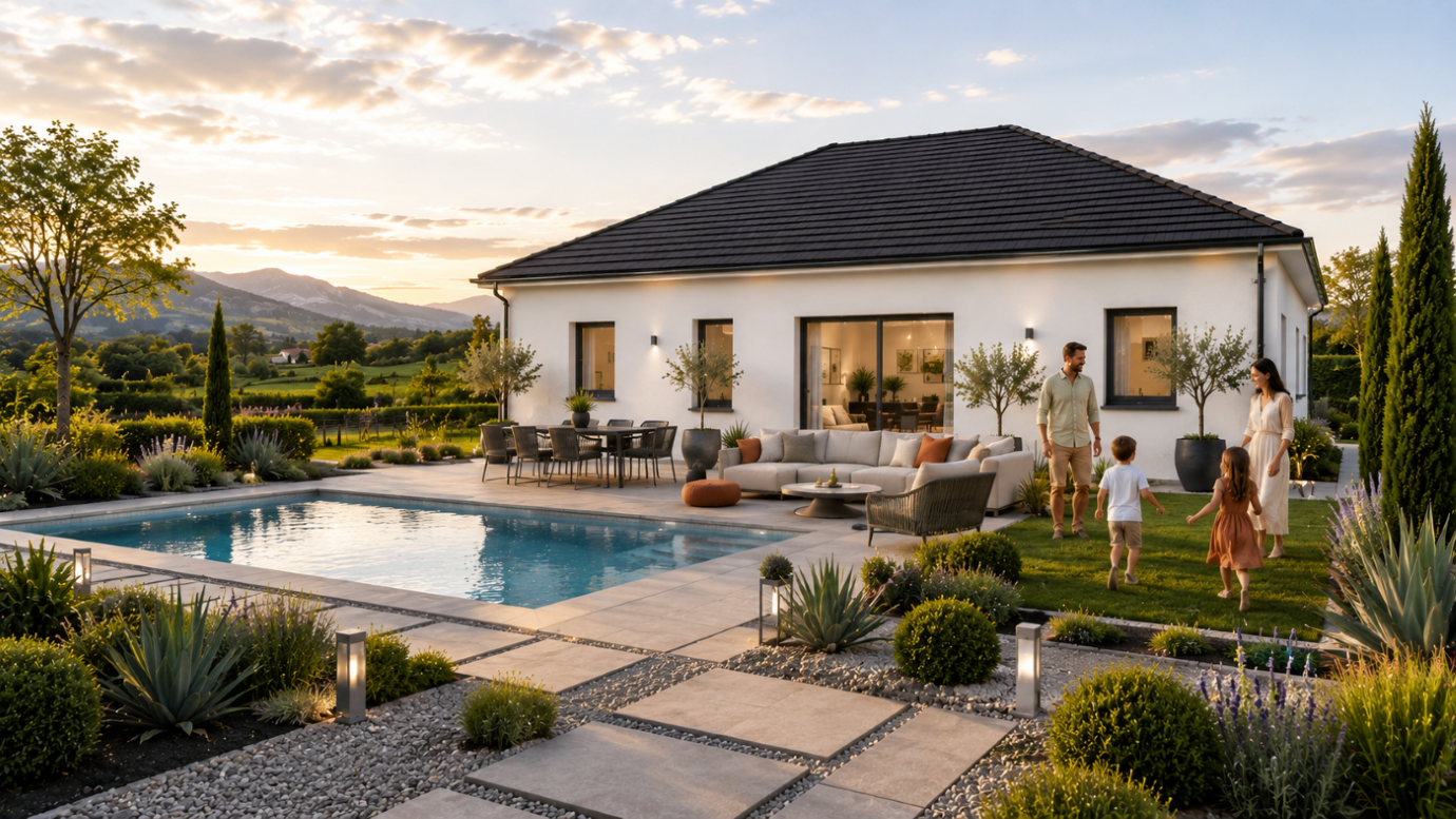 Maison et terrain constructible à Labastide-Monréjeau