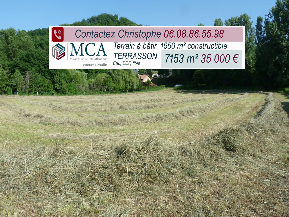 terrain constructible viabilisé de 7153m2 en vente à Terrasson-Lavilledieu