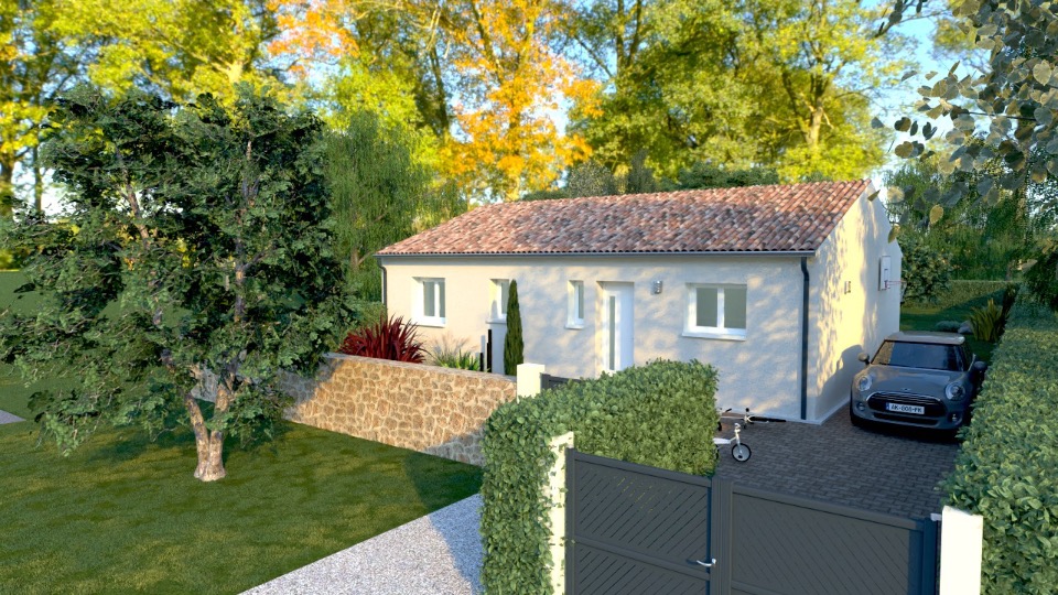 Agréable maison à construire de 88m2 en vente à Saint-Aulaye (24410)