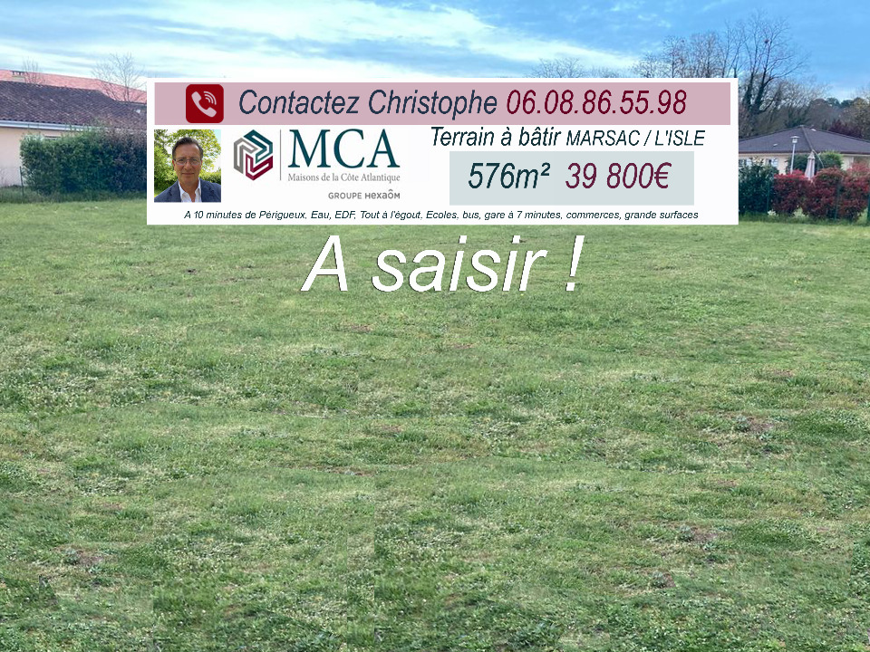terrain à vendre viabilisé de 576m2 disponible à Périgueux (24000)