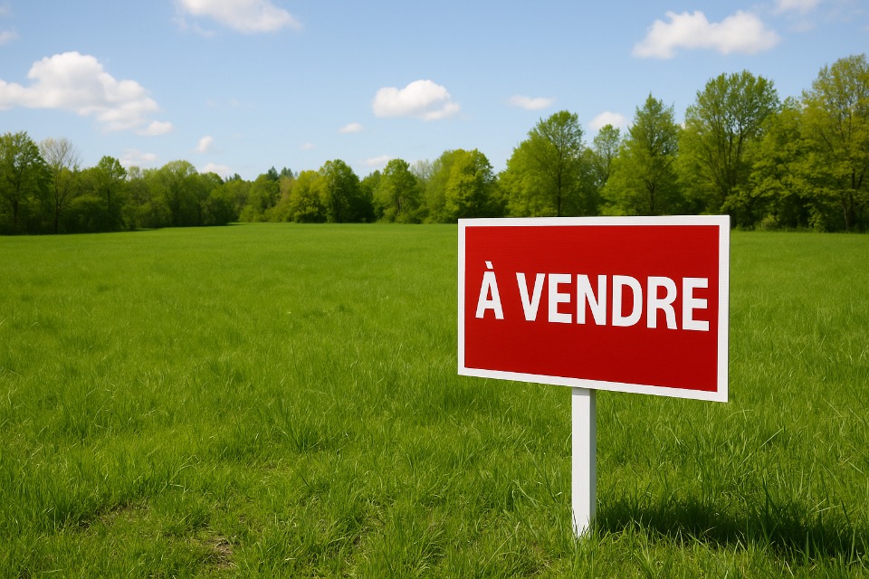 terrain constructible viabilisé de 1170m2 à Margaux
