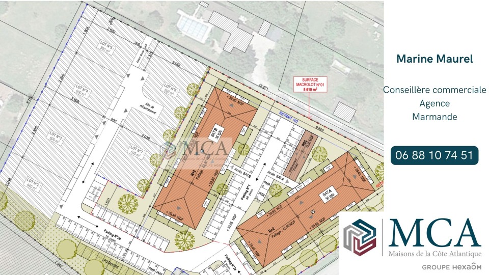 terrain à batir viabilisé en vente à Marmande