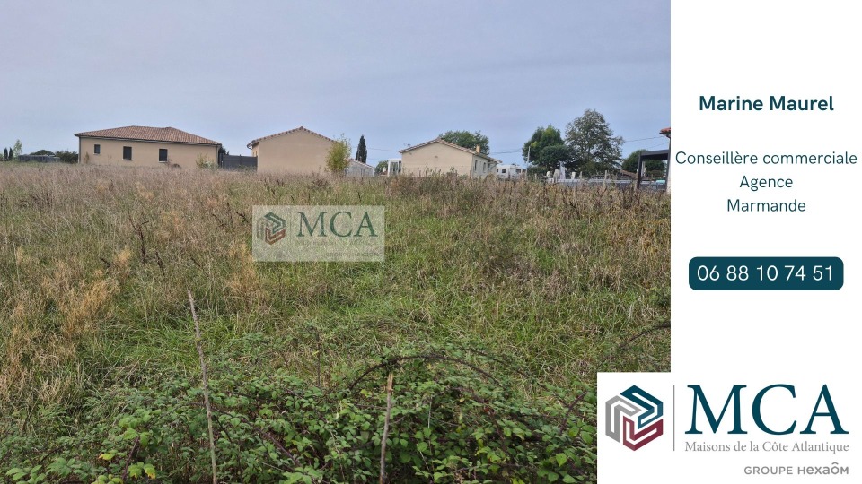 terrain à vendre viabilisé de 1300m2 en vente à Montpouillan