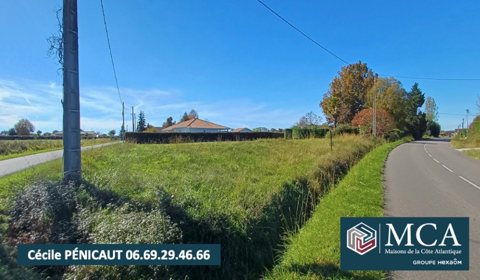 terrain viabilisé de 900m2 à Clermont (40180)