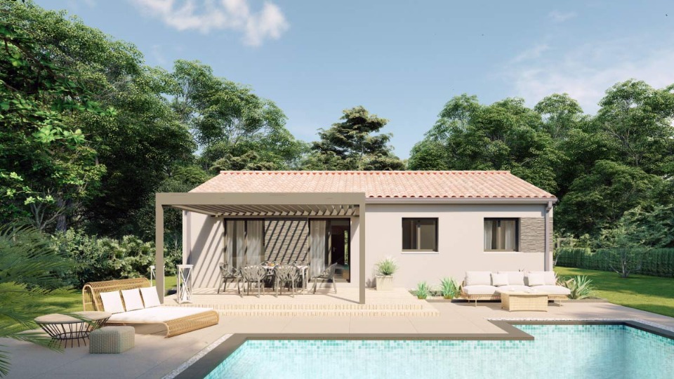 Superbe maison à construire de 84m2 disponible à Saint-Savin (33920)