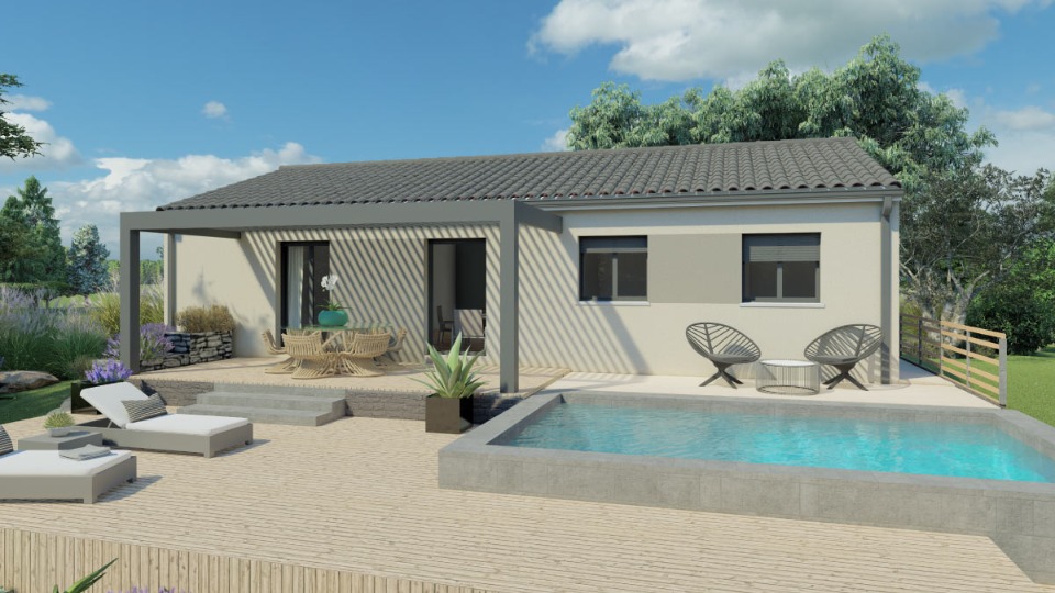 maison à construire de 80m2 à Mios (33380)