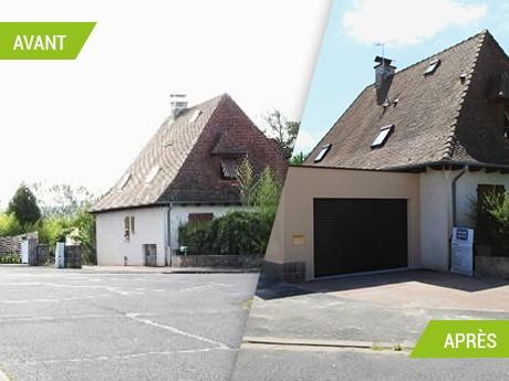 Création d'un garage "traversant" dans le Cantal (15)