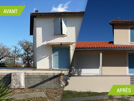 Extension d'habitation - rénovation de la partie existante