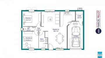 plan de maison 66m2