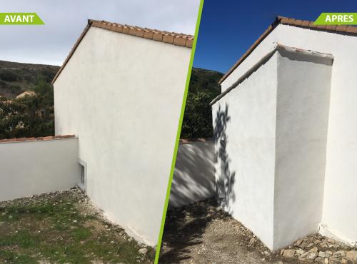 Création d’un escalier extérieur couvert à Lançon-Provence (13)
