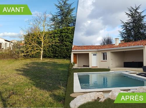 Construction d’une piscine et d’un carport à Lévignac 31530